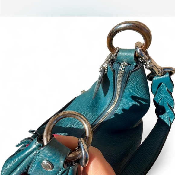 Coach Blue Leather Hobo Bag